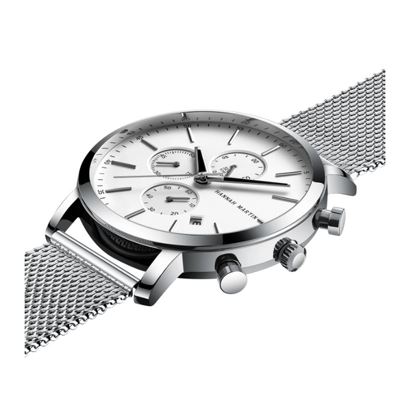Veile Studios Multifunctional Stainless Steel Mesh Band Men's Waterproof Quartz Wristwatch Watches
