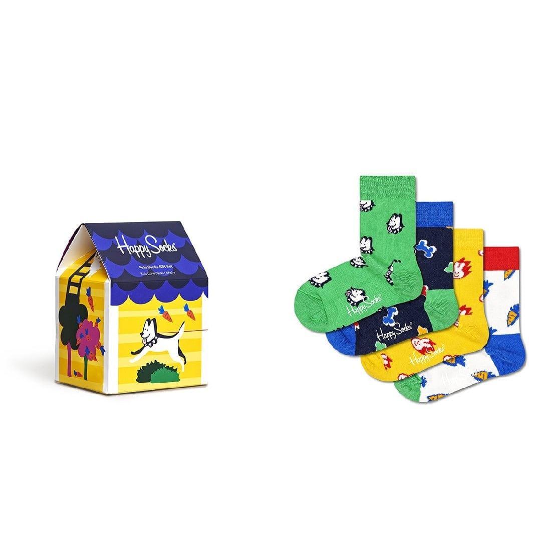 Happy Little One Bunny And Puppy 4 Pack Organic Cotton Gift Set Socks