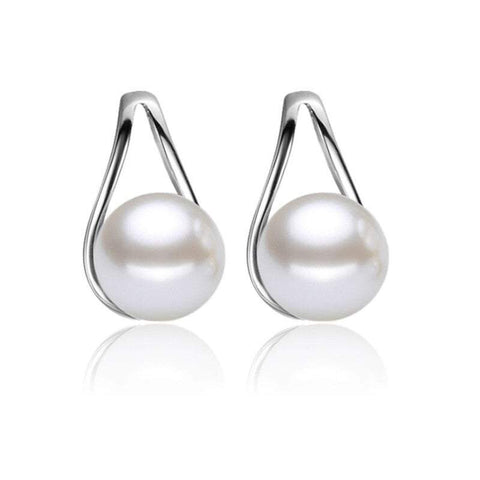 Veile Studios Happy Wish Stylish Sterling Silver Bridal Teardrop Earrings