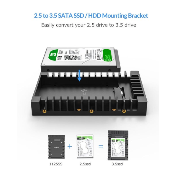 1125Ss Hard Drive Caddy 2.5 To 3.5 Support Sata 3.0 Usb 6Gbps