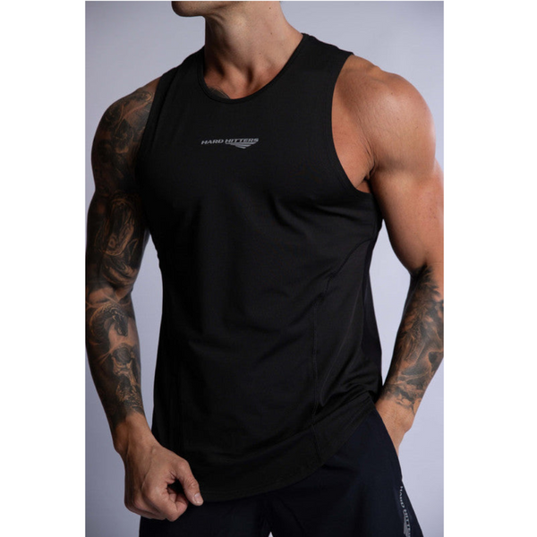Hard Hitters Pro Tech Performance Stringer Black Small T Shirts