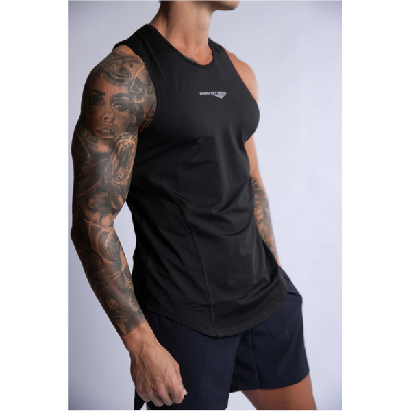 Hard Hitters Pro Tech Performance Stringer Black Small T Shirts