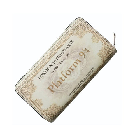 Harry Potter Hogwarts College Admission Notice Zipper Package 9 And 34 Ticket Card Bag Wallet