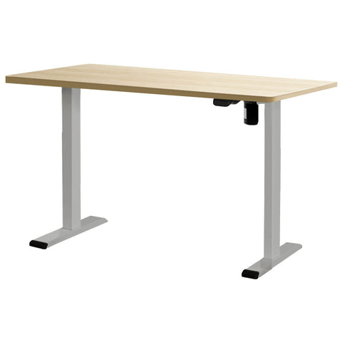 Artiss Electric Standing Desk Motorised Sit Desks Table Grey Oak 140Cm