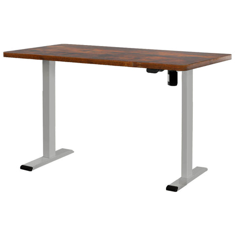 Artiss Electric Standing Desk Motorised Sit Desks Table Grey Brown 140Cm
