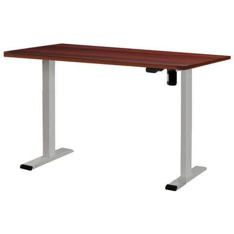 Artiss Electric Standing Desk Motorised Sit Desks Table Grey Walnut 140Cm