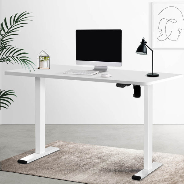 Artiss Electric Standing Desk Motorised Sit Desks Table White 140Cm