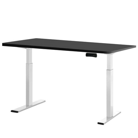 Artiss Standing Desk Electric Adjustable Sit Desks White Black 140Cm