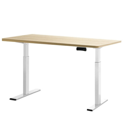 Artiss Standing Desk Electric Height Adjustable Sit Desks White Oak
