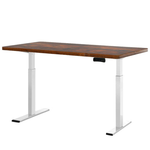 Artiss Standing Desk Electric Height Adjustable Sit Desks White Brown
