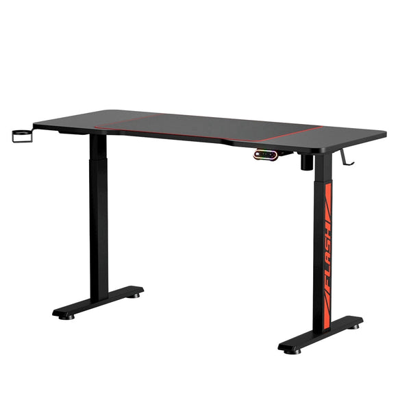 Artiss Electric Standing Desk Gaming Desks Sit Table Rgb Light Home Office Standing Desks