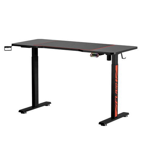 Artiss Electric Standing Desk Gaming Desks Sit Table Rgb Light Home Office Standing Desks