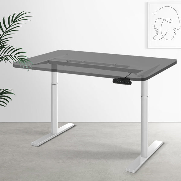 Artiss Standing Desk Sit Motorised Frame Only Dual White Standing Desks