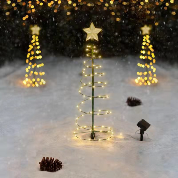 Solar Outdoor Christmas Tree Garden Lights Seasonal Decorations