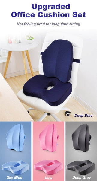 Memory Foam Seat Cushion Orthopedic Pillow Office Chair Waist Back Support Seat & Posture Cushions