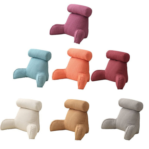 Back Cushion Backrest With Arm Neck Pillow Lumbar Support Reading Seat & Posture Cushions