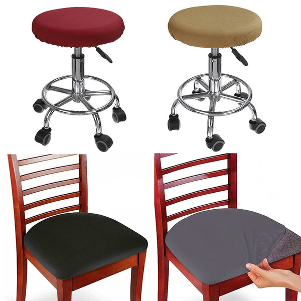 6Pcs Universal Washable Dining Chair Stool Seat Covers Slipcovers Chair Covers