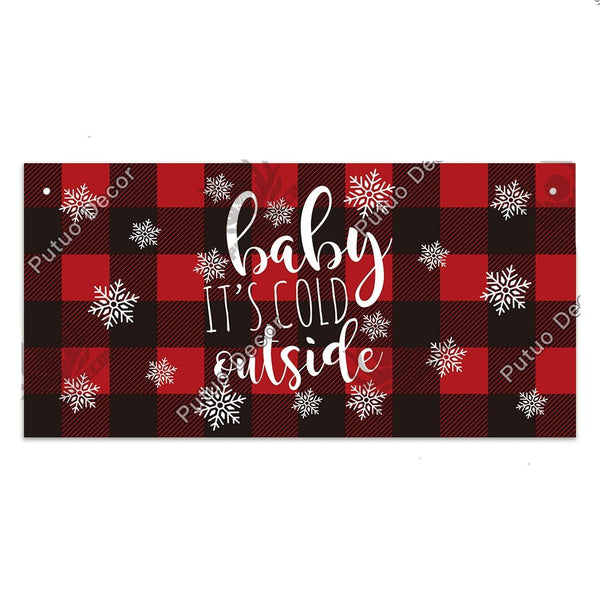 New Year Decoration Home Hanging Sign Door Christmas Tree Ornament Gift Plaques & Signs