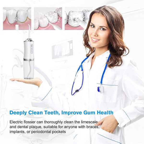 220Ml Rechargeable 3 Modes Oral Irrigator Water Flosser Air & Water Flossers