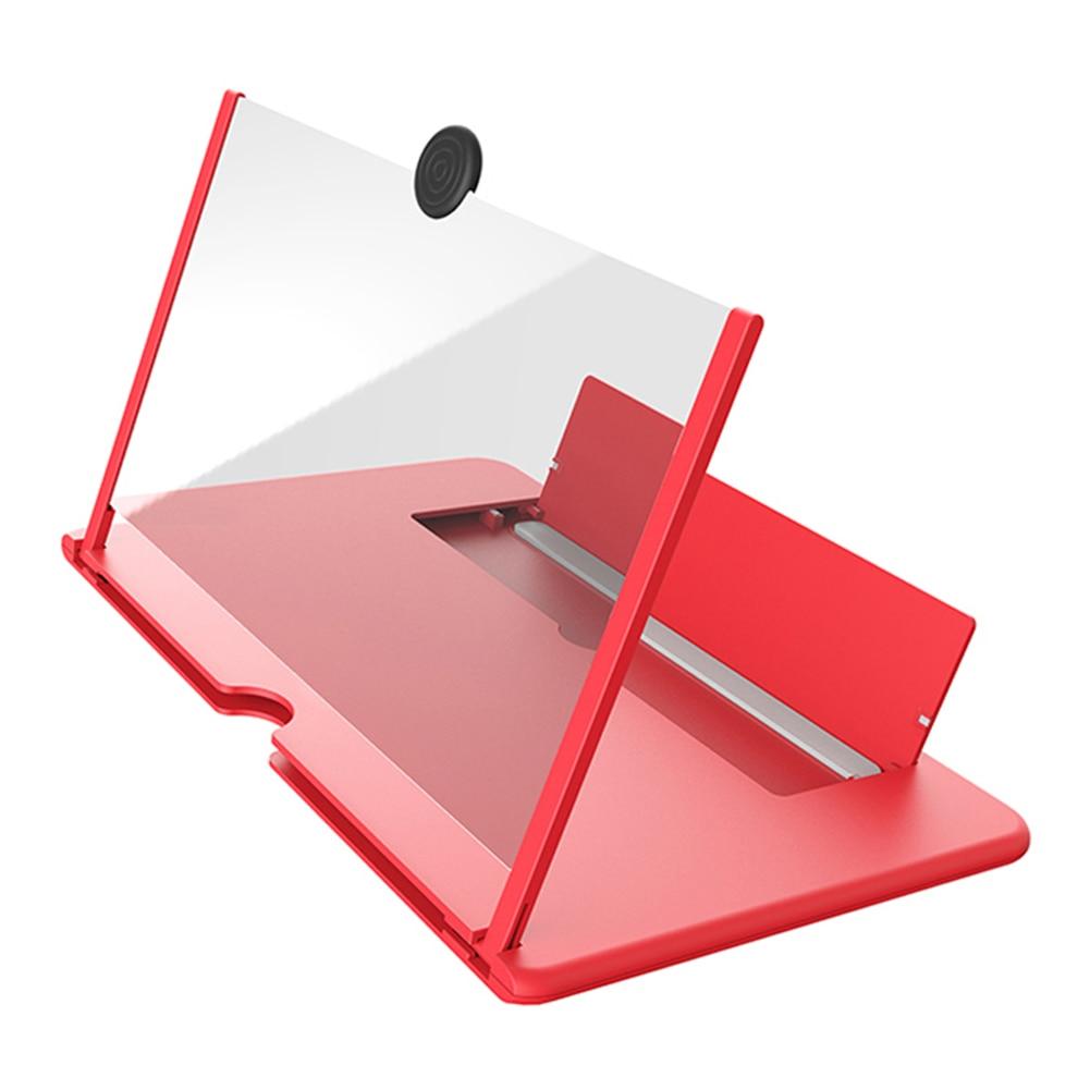 Red 12 Inch Mobile Phone Screen Magnifier Amplifier Folding Design Mounts & Holders