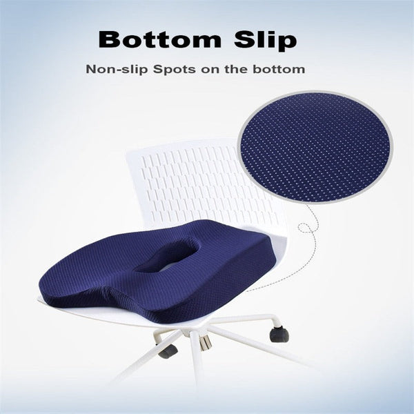 Memory Foam Seat Cushion Orthopedic Pillow Office Chair Waist Back Support Seat & Posture Cushions