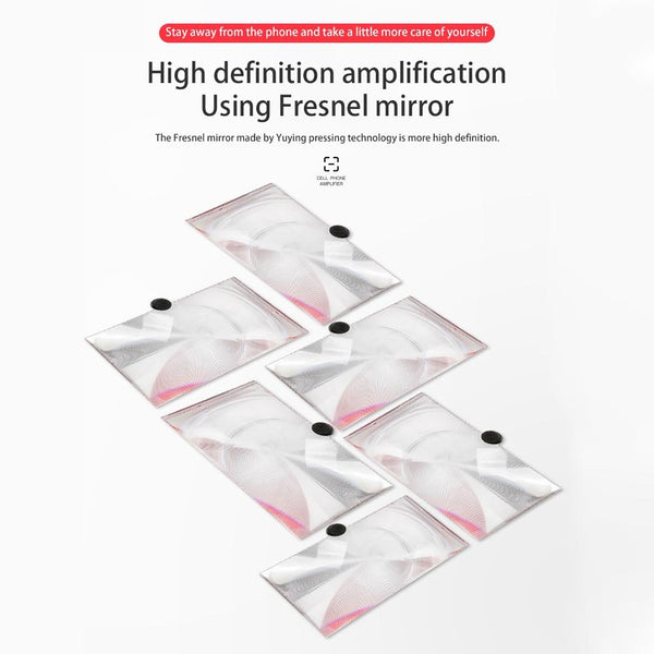 Red 12 Inch Mobile Phone Screen Magnifier Amplifier Folding Design Mounts & Holders