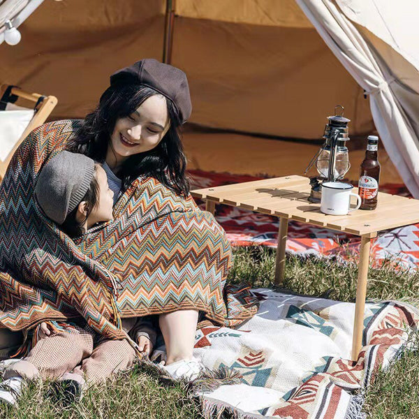 Aztec Boho Tassel Fringe Throw Blanket Couch Cover Home Decor Throws & Afghans