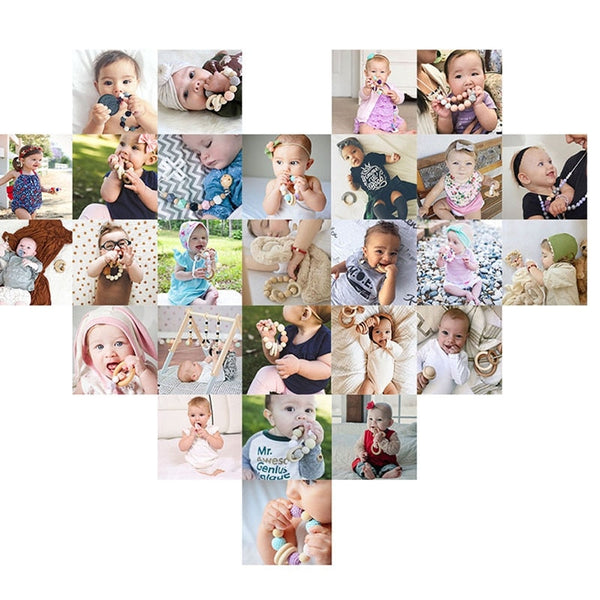 Wooden Baby Milestone Cards Double Sided Flowers Photography Props Set Of 6 Background Material