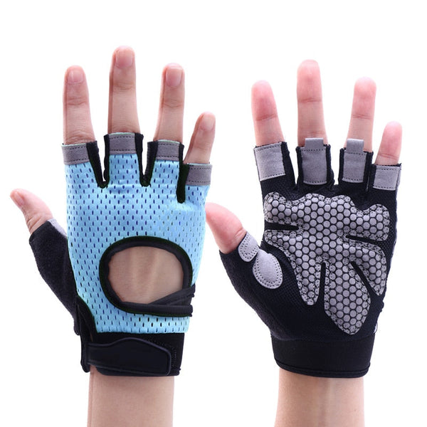 Half Finger Non Slip Breathable Fitness Weight Lifting Gloves Women Gloves Straps & Hooks