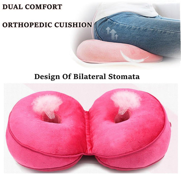 Dual Comfort Memory Foam Orthopedic Posture Correcting Pelvis Hip Lift Sitting Seat Cushion