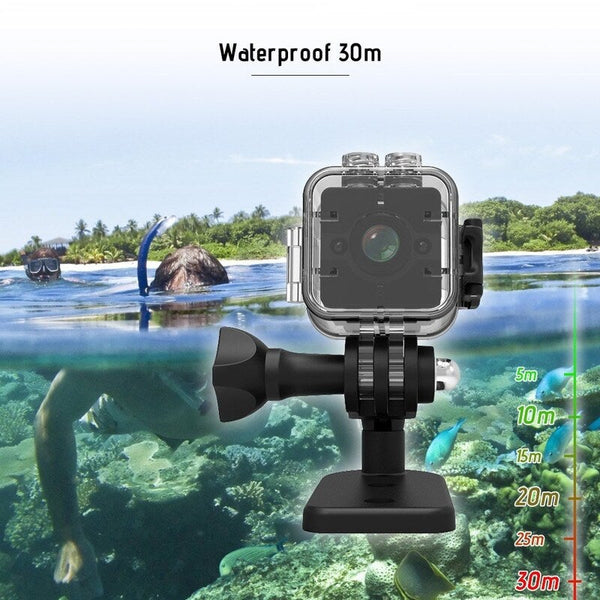 Hd 1080P Waterproof Camera Video Recorder Black
