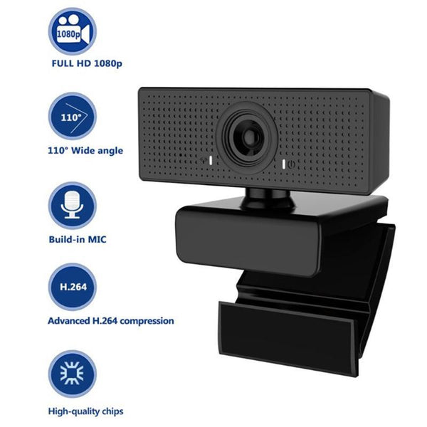 Hd 1080P With Built In Microphone Office Computer Accessories Webcams