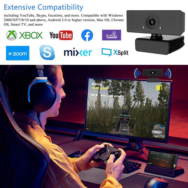 Hd 1080P With Built In Microphone Office Computer Accessories Webcams