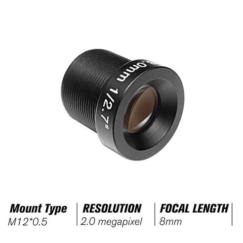 Hd 2.0Megapixel 2Mp 8Mm M12 Cctv Board Lens Ip Camera F2.0 Fixed Iris M12p0.5 / 2.7