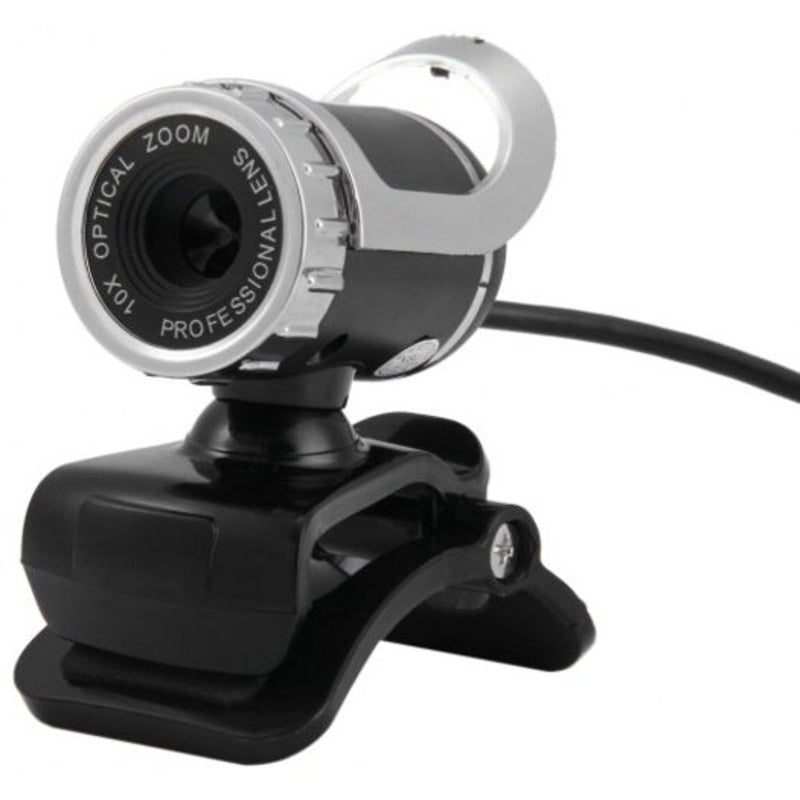 Hd Clip On Webcam 360 Degree Pc Camera With Mic For Laptop Computer Black Webcams