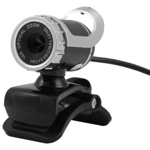 Webcams Hd Clip On Webcam 360 Degree Pc Camera With Mic For Laptop Computer Black