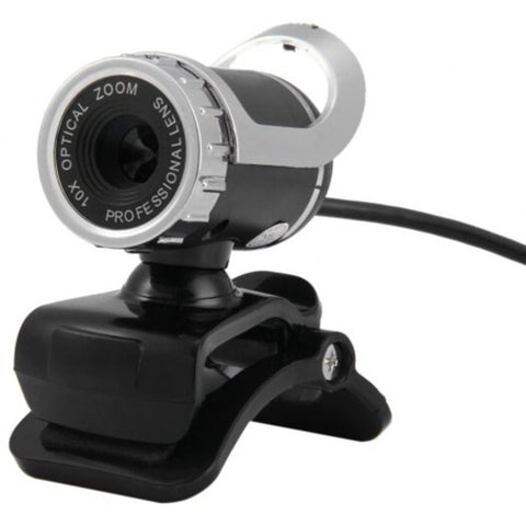 Hd Clip On Webcam 360 Degree Pc Camera With Mic For Laptop Computer Black Webcams