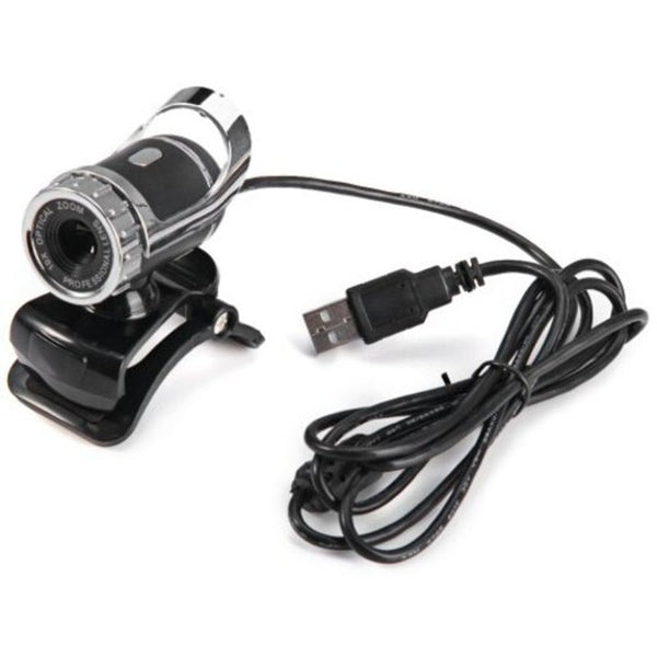 Hd Clip On Webcam 360 Degree Pc Camera With Mic For Laptop Computer Black