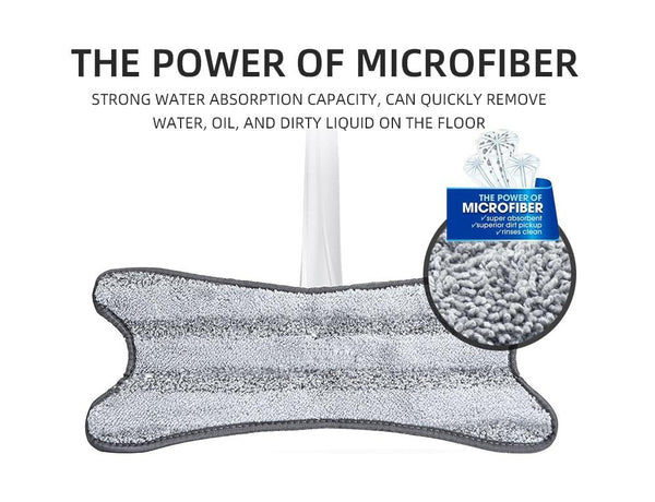 X Type Microfibre Floor Mop Easy Handheld Wet Or Dry