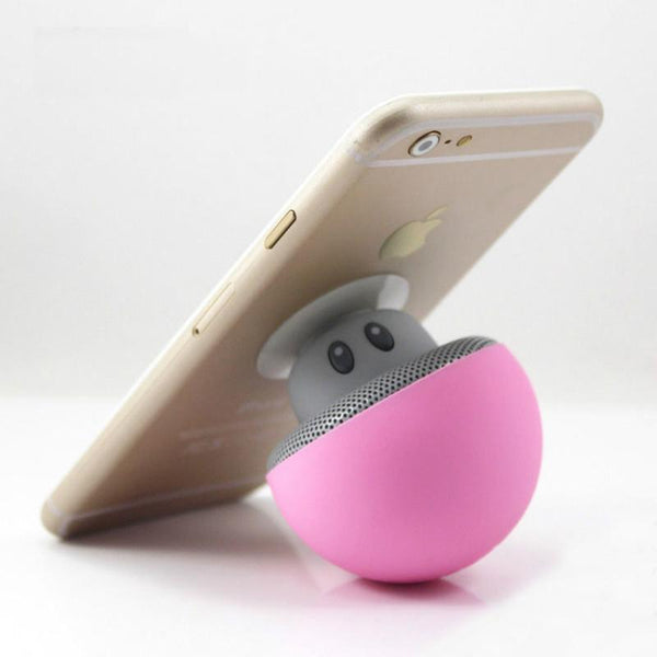Wireless Cartoon Mini Mushroom Bluetooth Desktop Speaker Phone Bracket Audio Docks & Mini Speakers