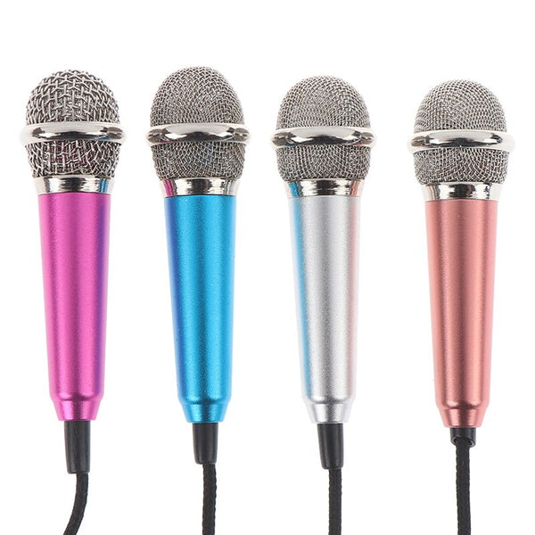 Mini Plug in Microphones Portable 3.5Mm Stereo Studio Karaoke Mini Microphone For Pc Mobile Phone