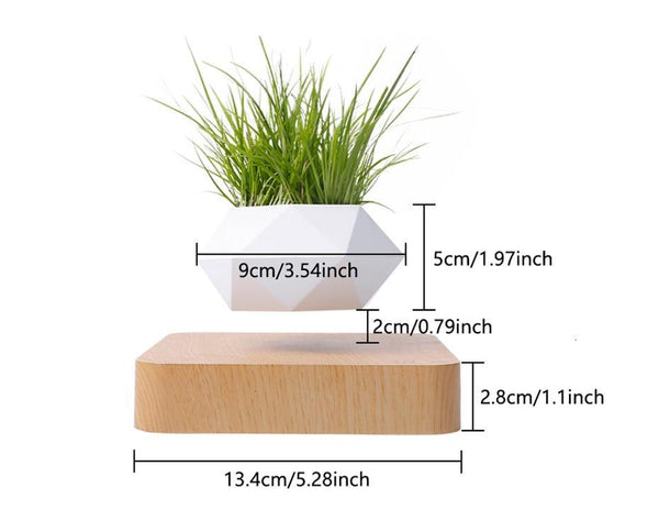 Levitating Pot Bonsai Magnetic Floating Rotating Plant Baskets Pots Window Boxes