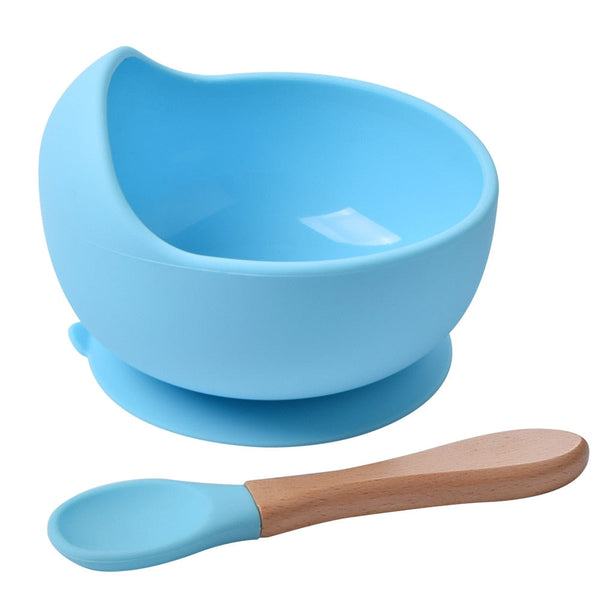 Baby Feeding Sets Silicone Baby Feeding Bowl Tableware For Kids Waterproof Suction With Spoon