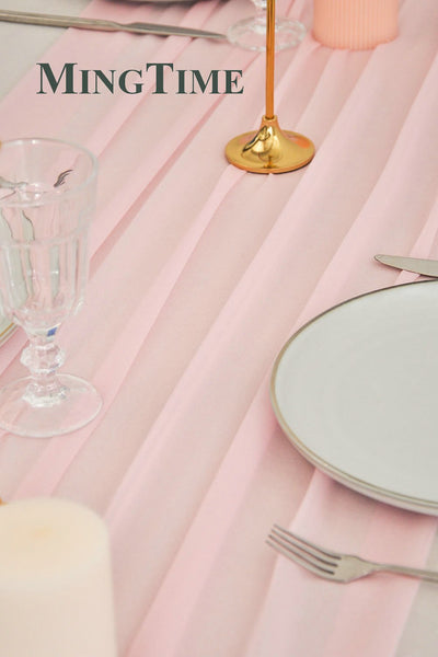 Luxury Sheer Chiffon Colourful Table Runner Rustic Wedding Party Decoration Table Runners