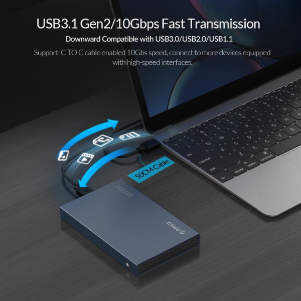 2.5" Sata To Usb 3.1 Type C Gen Case Ssd 4Tb External Hdd Enclosure Drive Enclosures & Docks