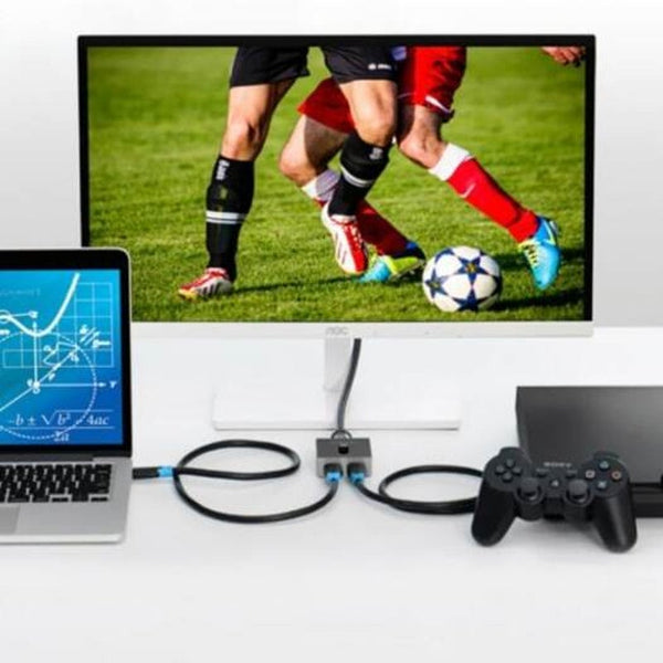 Hdmi 2.0 Switcher In 1 Out Converter Screen Splitter Black Splitters & Combiners