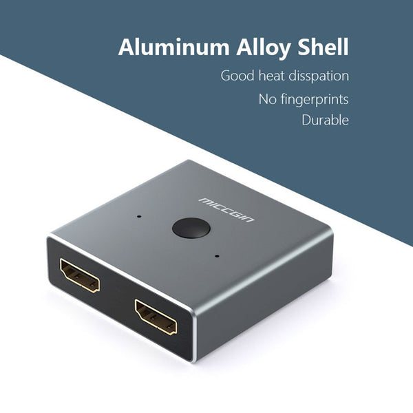 Hdmi 2 In 1 Wire Control 4K Switcher Adapter Spliter Video Cables & Adapters