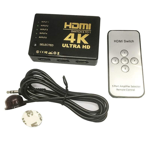 Hdmi Switch 4K Smart 3 Port Crossover Support Switcher 5 In 1 Out 2K Video Cables & Adapters