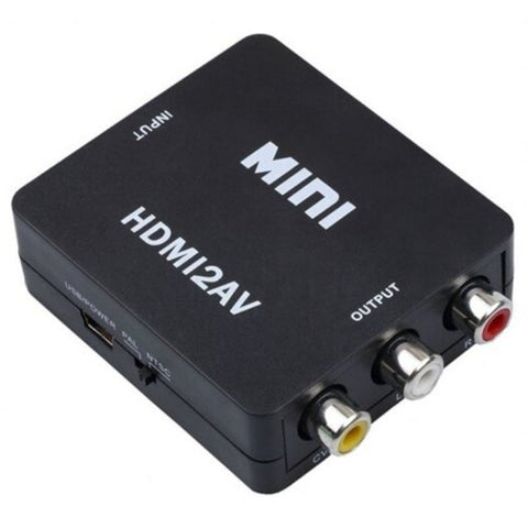 Hdmi To Av Composite Video Converter Adapter Black
