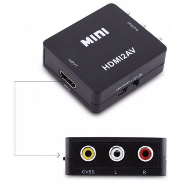 Hdmi To Av Composite Video Converter Adapter Black Video Cables & Adapters